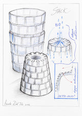 RCR Cristalleria Italiana Stack - DOF - Juego de 6 Vasos de Cristal