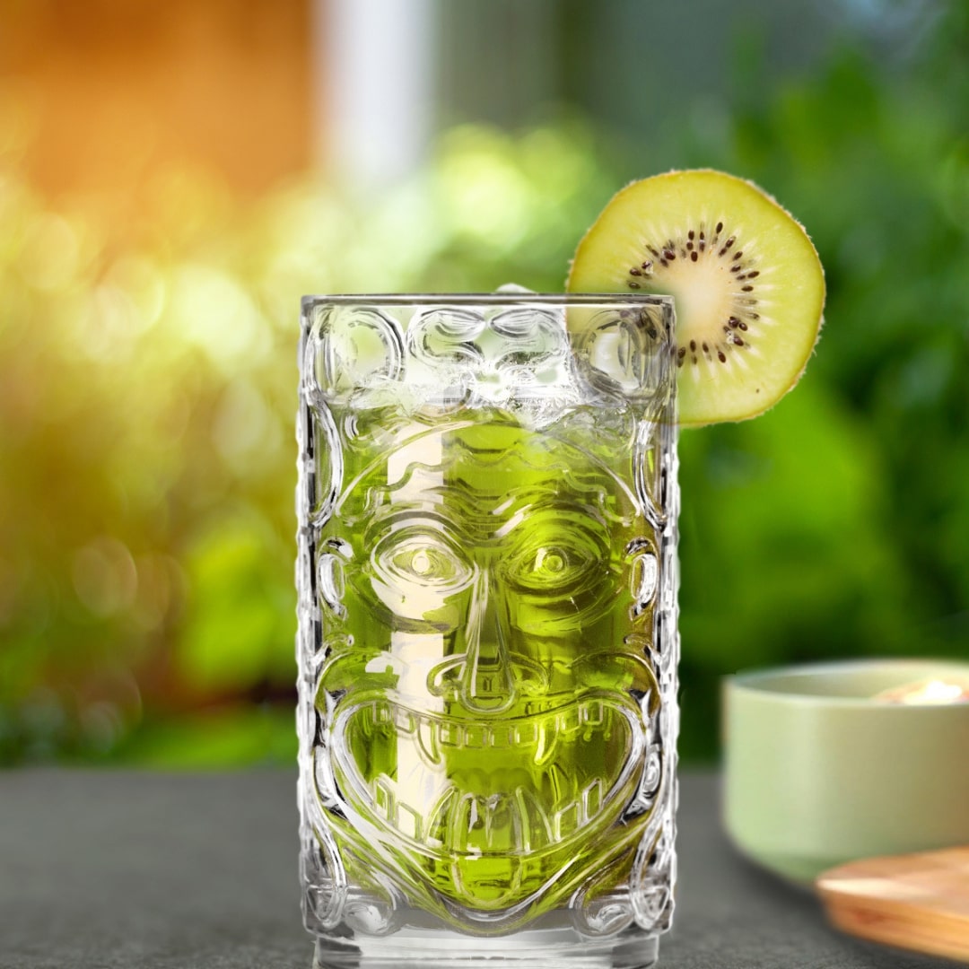 RCR Cristalleria Italiana Tiki Etruria - Juego de 4 Vasos de Agua y Cócteles en Vidrio