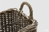 EDG Enzo De Gasperi Set 2 Cesti Rattan Quadrato con Manici