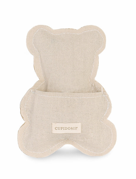 Cupido&Co. Bolsita Osito Corazón Azul 100 x 135 Mm Beige 12 Pz