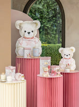 Cupido&Co. Caja Osito Rosa con Inserto y Ante 70 x 70 x 30 Mm