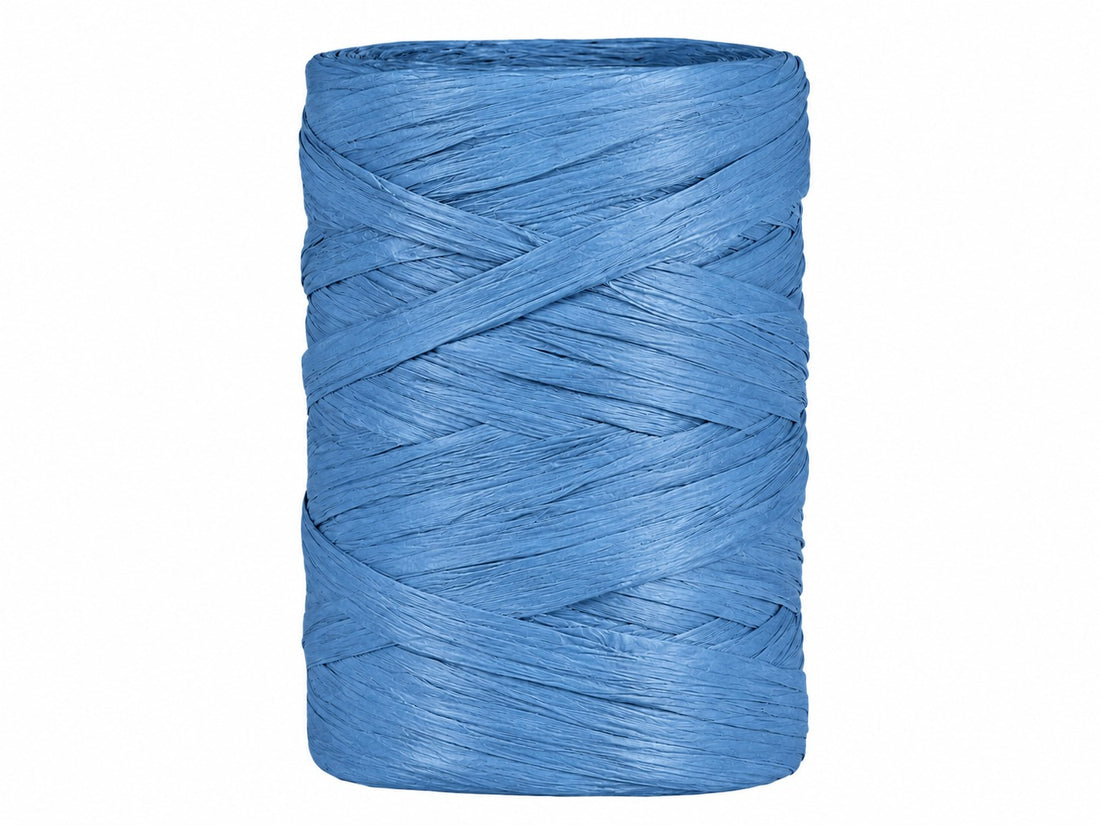 Piovaccari Paper Raphia Blue 5-8 mm x 100 m – Rafia de Papel Azul para Decoraciones, Lazos, Empaques de Regalo y Bricolaje