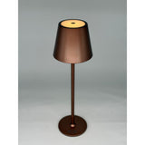 Lámpara LED Touch Recargable H 38 cm 10 x 10 cm IP54 Round Pro Marrón Bronce