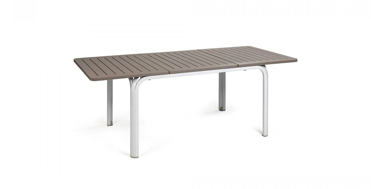 nardi nardi tavolo alloro 140 extensible 140 210 x 100 cm h 73 cm tortora piedini bianco ean 8010352829428