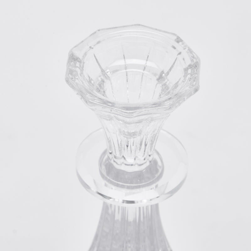 Portavelas EDG Enzo De Gasperi Crystal Sinuoso H 22 Cm D 10 Cm Natural Transparente