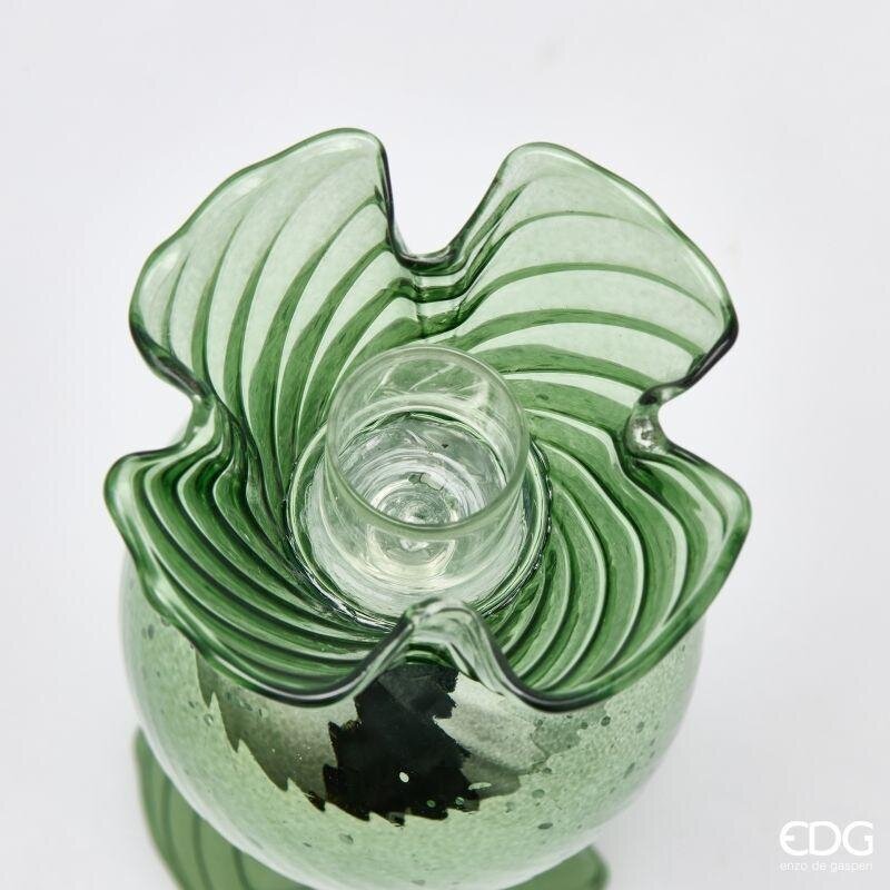 EDG Enzo De Gasperi Portavelas Caramella Verde H16 Ø8 cm – Decoración de Navidad