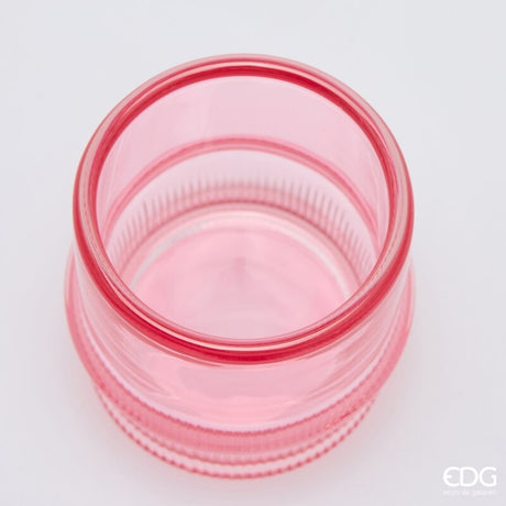 EDG Enzo De Gasperi Portacandela Anello Rosa H8 Ø7 cm – Decorazione di Natale