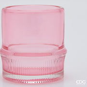 EDG Enzo De Gasperi Portacandela Anello Rosa H8 Ø7 cm – Decorazione di Natale