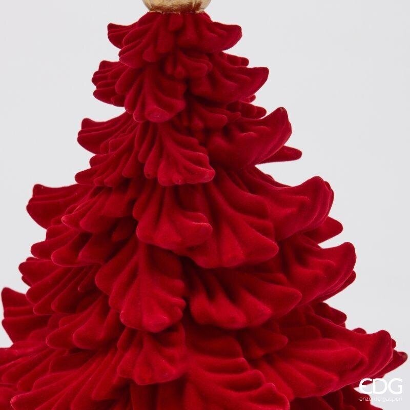Portavela de Pino EDG Enzo De Gasperi Verde y Rojo H31 Ø19 cm – Decoración de Navidad
