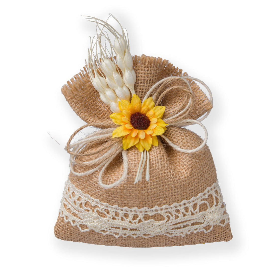 Creazioni per Enzo Bolsa Yute Natural Portaconfetti 12x8cm Caja 10 pz