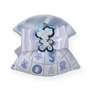 Creaciones para Enzo Saquito Bombonera Baby Letterina Azul Celeste 14x13 cm Portaconfites Paq 10 Uds