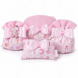 Creaciones para Enzo Bolsa Bomboniera Baby Letterina Rosa 11x9 cm Portaconfetti Cf 10 pz