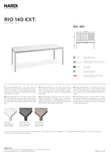 nardi nardi tavolo rio 140 extensible 140 210 x 85 cm h 76 cm alluminio tortora ean 8010352828650