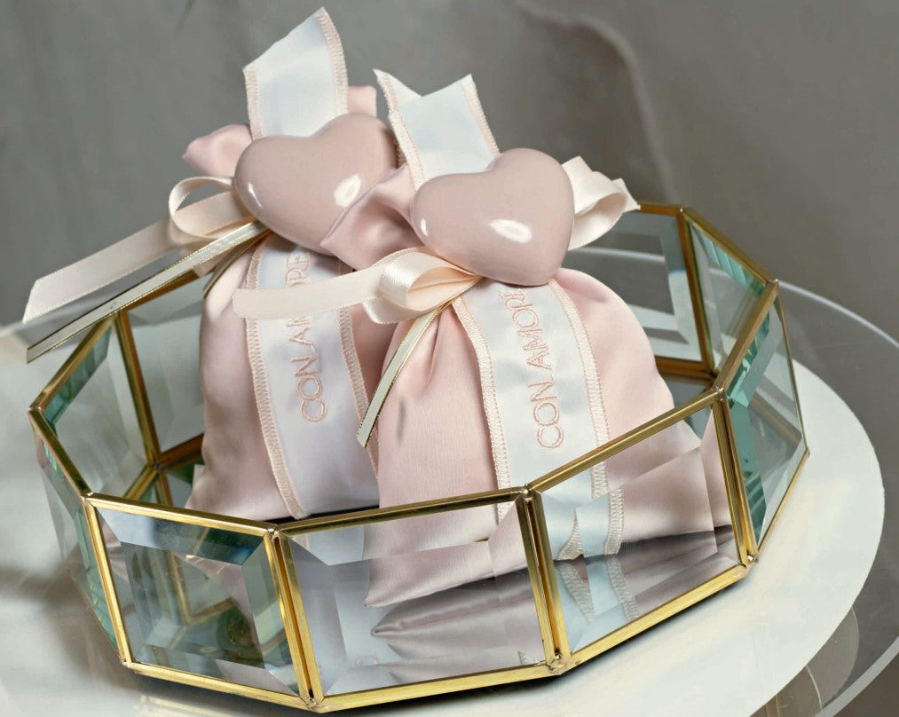 Cupido&Co. Set 2 Bandejas Espejo D 205 Mm H 50 Mm D 270 Mm H 65 Mm Oro