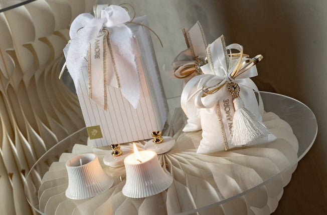 Cupido&Co. Vela Plisse D 80 Cm H 110 Cm Blanca con Caja