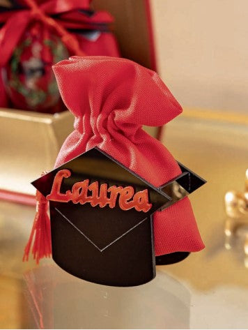 Cupido&Co. Birrete de Graduación con Bolsa 70 x 90 Mm Rojo 12 Uds