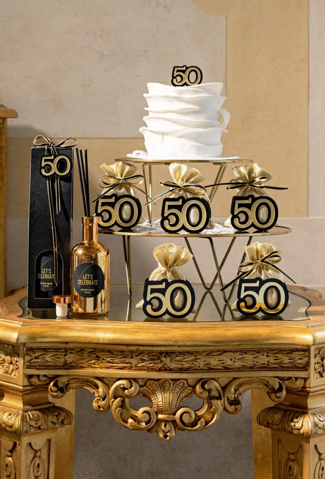 Cupido&Co. 50 Oro Negro con Bolsa Oro 65 x 90 Mm 12 Pz