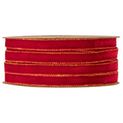 Piovaccari Cinta Velvet Dream Rojo 9 mm x 20 m – Cinta en Terciopelo Decorativa para Lazos, Empaques de Regalo, Adornos Navideños y Bricolaje