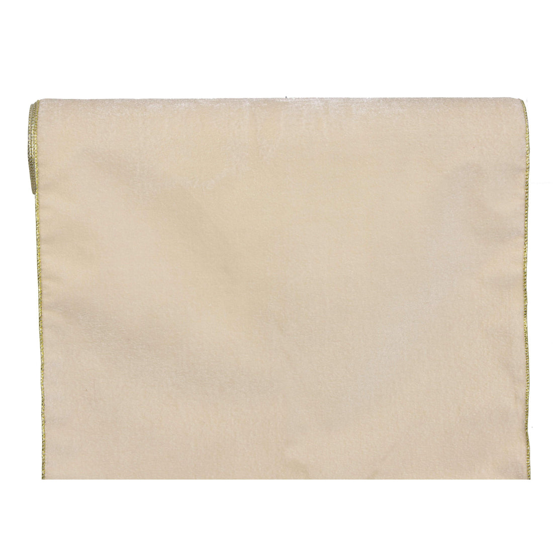 Piovaccari Rotolo Velvet Xmas Cream 45 cm x 5 m – Tessuto in Velluto Color Crema per Decorazioni Natalizie, Fiocchi, Addobbi e Confezioni Regalo