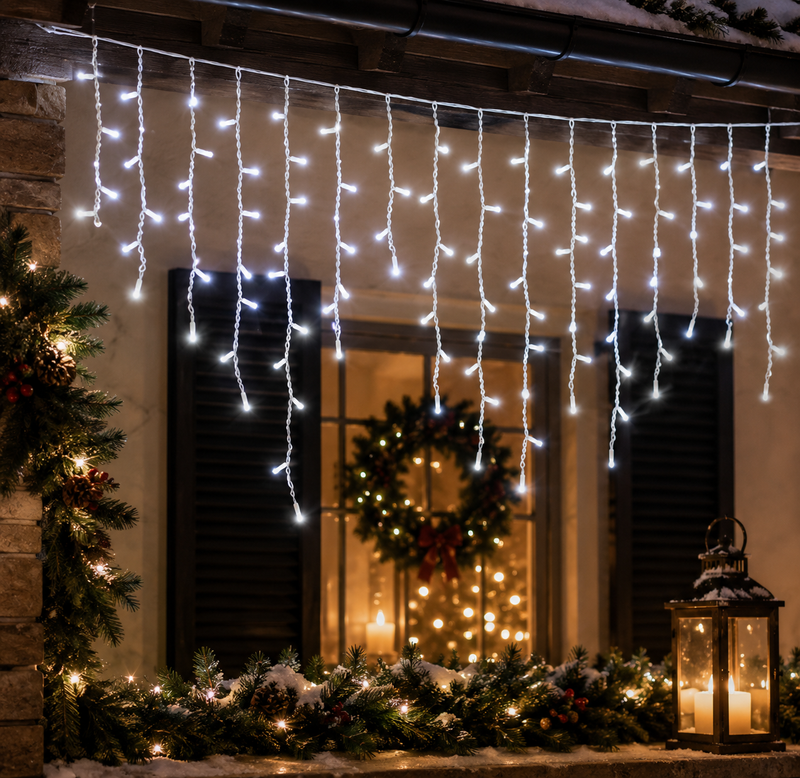 EDG Enzo De Gasperi Cascada Led Extensible Carámbanos 228 Maxiled H 90 Cm L 300 Cm Marfil