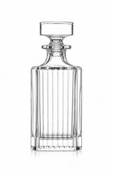 RCR Cristalleria Italiana Timeless - Botella Cuadrada con Tapón Cuadrado en Vidrio