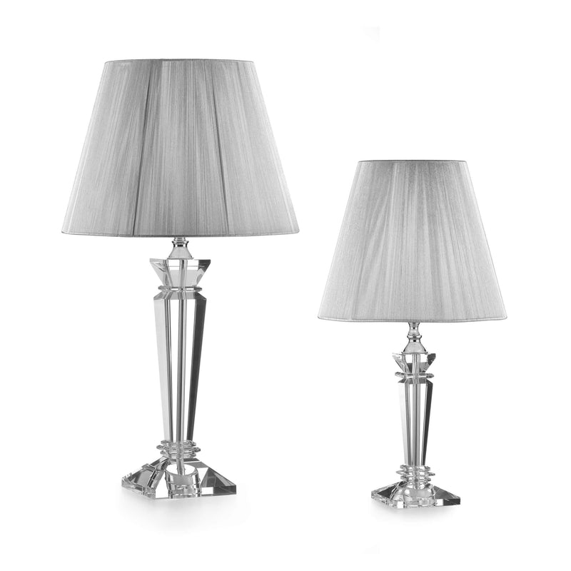 Fade Lámpara de Cristal Ischia H 63 Cm – Lámpara de Mesa Elegante Diseño Clásico