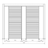 Panel Vertical Pérgola Ocean 232,45 x 30,9 cm Blanco Bizzotto