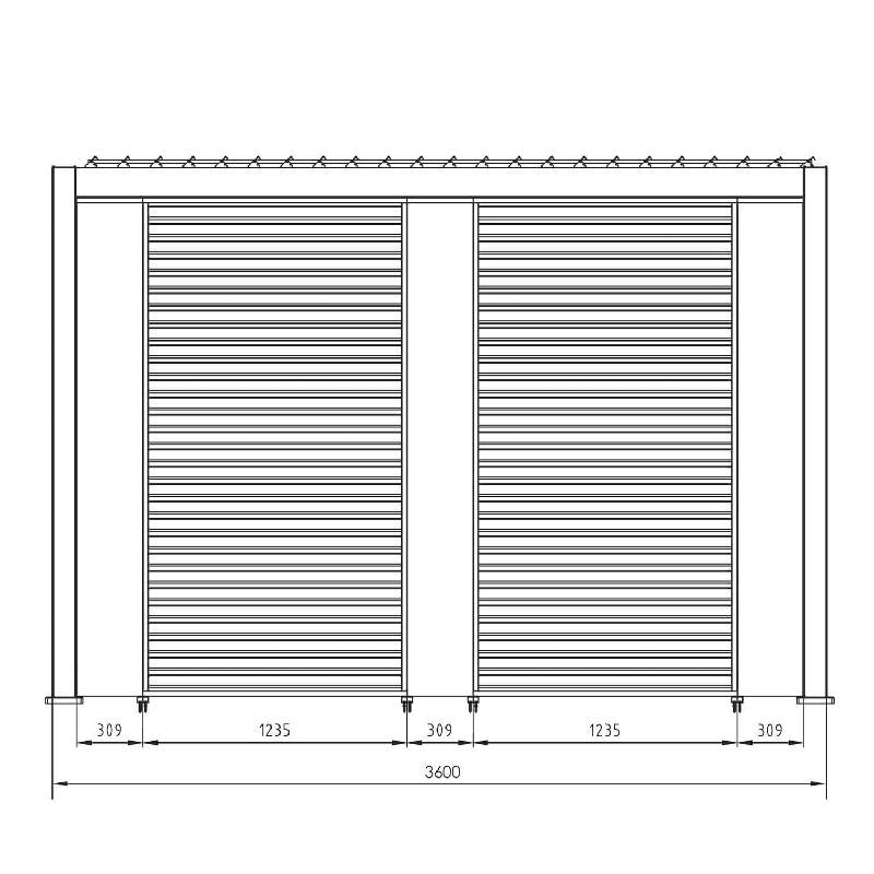 Panel Vertical Pérgola Ocean 232,45 x 30,9 cm Blanco Bizzotto