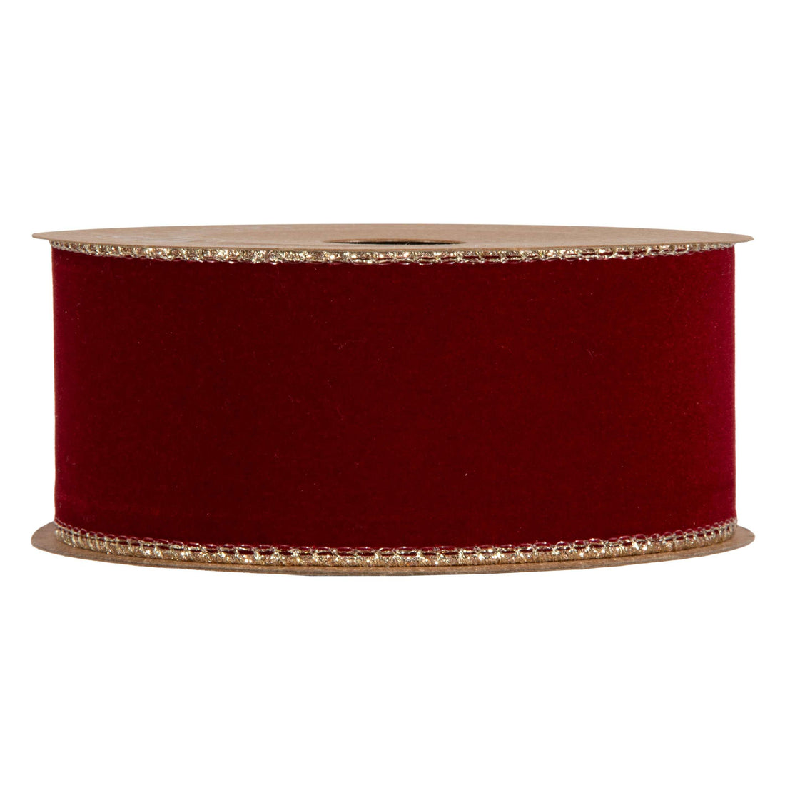 Piovaccari Cinta Double Sides Velvet & Glitter Rojo Oscuro 40 mm x 10 m – Cinta Navideña de Terciopelo y Glitter para Árbol de Navidad, Lazos y Envoltorios de Regalo