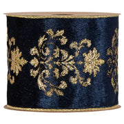 Piovaccari Cinta Lilibeth Azul 100 mm x 10 m – Cinta Decorativa Navideña para Árbol de Navidad, Lazos y Envoltorios de Regalo