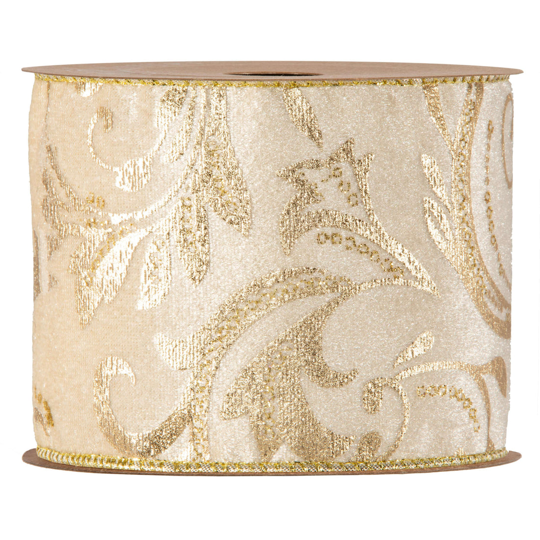 Piovaccari Cinta Velours d’Orient 100 mm x 10 m – Cinta Decorativa Navideña para Árbol de Navidad, Lazos y Envoltorios de Regalo