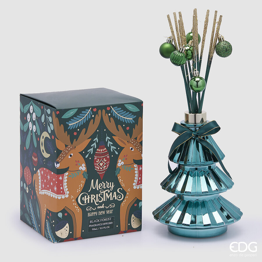 EDG Enzo De Gasperi Ambientador Navidad Botella Joyful Pino 950 Ml H 21,5 Cm Black Forest