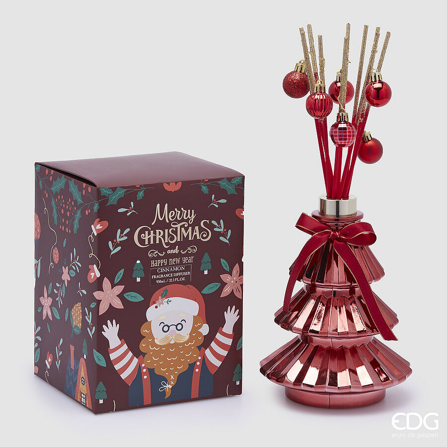EDG Enzo De Gasperi Difusor Navidad Botella Joyful Pino 950 Ml Alto 21,5 Cm Cinnamon