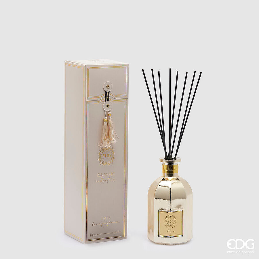 EDG Enzo De Gasperi Profumatore Bottiglia Classic 500 Ml H 16 Cm D 8,5 Cm Oud