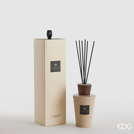 edg enzo de gasperi profumatore bottiglia cuir 300 ml h 17 cm moroccan amber scatola regalo ean 8059824526618