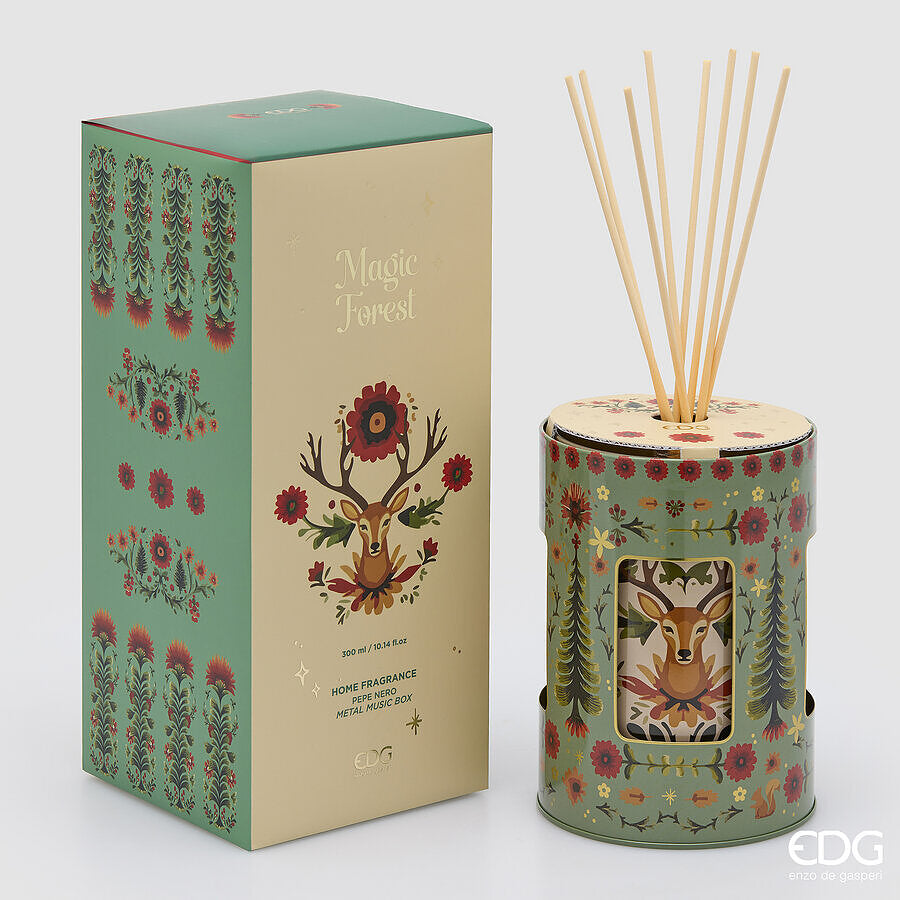 EDG Enzo De Gasperi Ambientador Botella Estuche Carillón Black Pepper 300 ml – Idea de Regalo Navidad