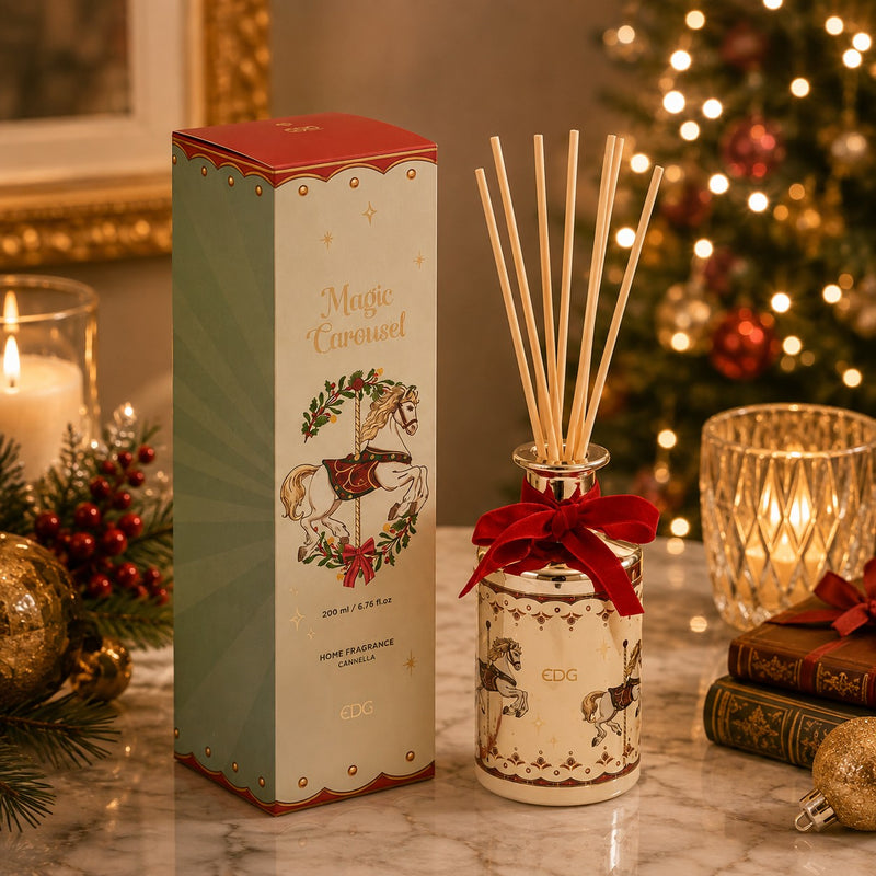 EDG Enzo De Gasperi Ambientador Navideño Botella 200 ml H15 Ø8 cm Canela – Ambientador Ambiente