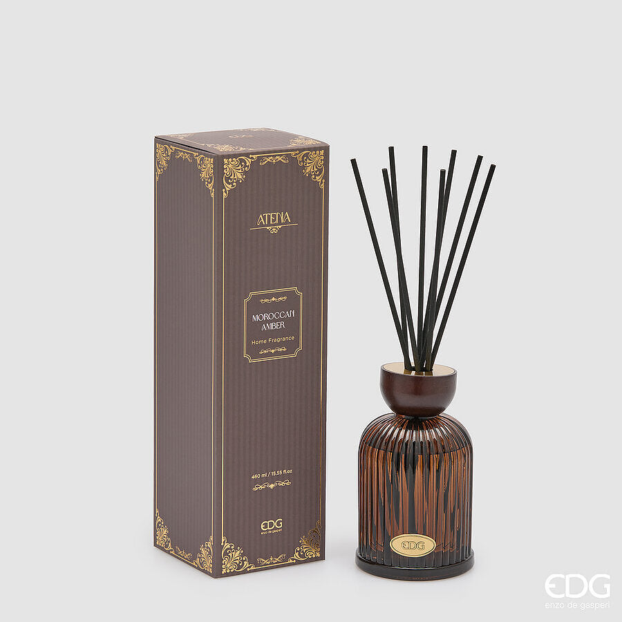 EDG Enzo De Gasperi Ambientador Botella Atena Moroccan Amber 460 ml H16 Ø9 cm – Perfume para Ambiente
