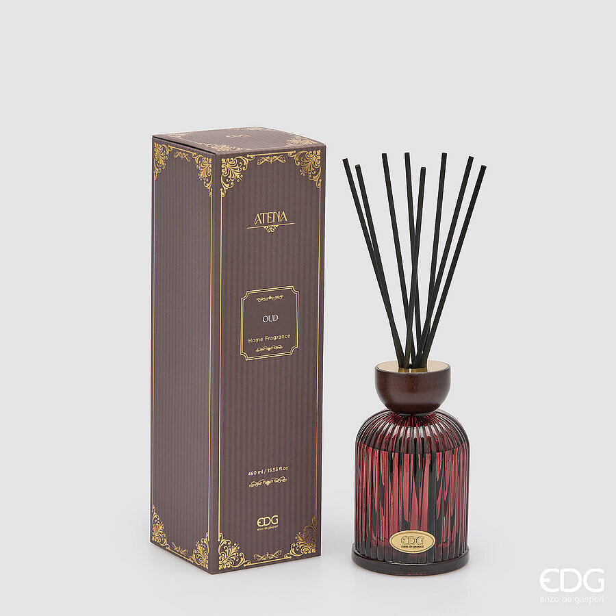 EDG Enzo De Gasperi Ambientador Botella Atena OUD 460 ml H16 Ø9 cm – Perfume para Ambiente