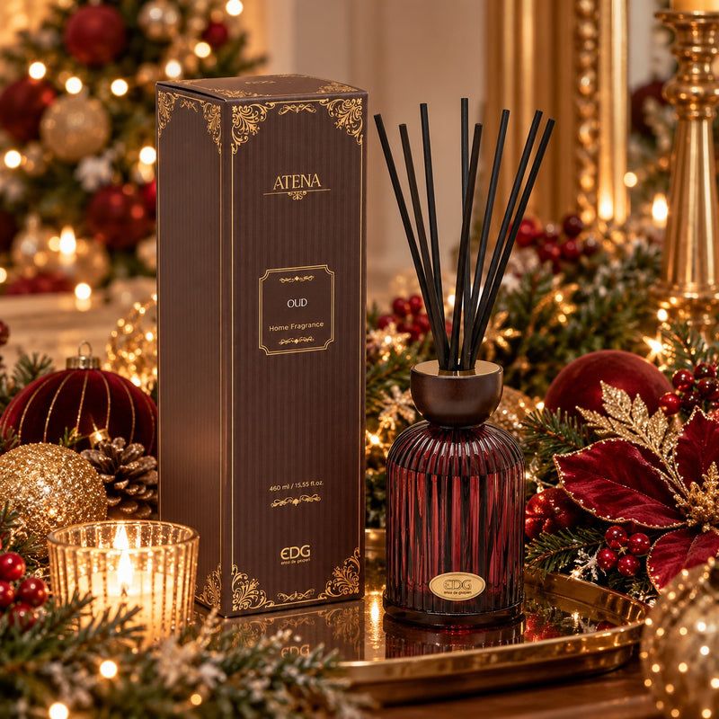 EDG Enzo De Gasperi Ambientador Botella Atena OUD 460 ml H16 Ø9 cm – Perfume para Ambiente