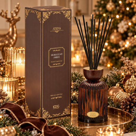 EDG Enzo De Gasperi Profumatore Bottiglia Atena Moroccan Amber H20 Ø11 cm – Profumo per Ambiente