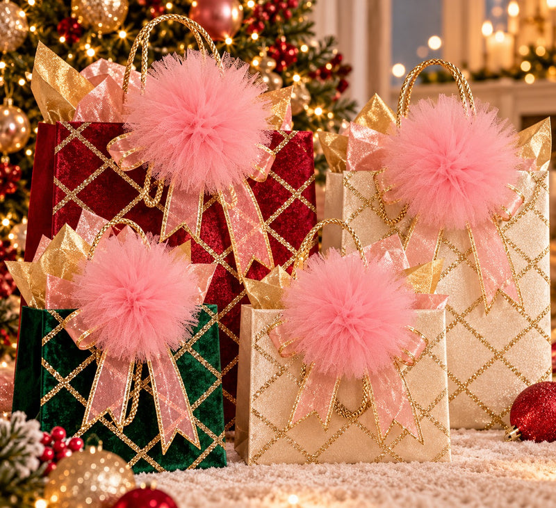 Piovaccari Pon Pon Rosa Ø16 cm – Decoración Navideña para Árbol de Navidad, Adornos, Fiestas y Montajes Decorativos