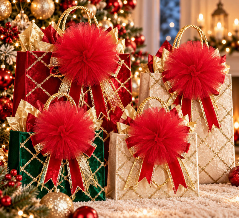 Piovaccari Pon Pon Rojo Ø16 cm – Decoración Navideña para Árbol de Navidad, Adornos, Fiestas y Montajes Decorativos