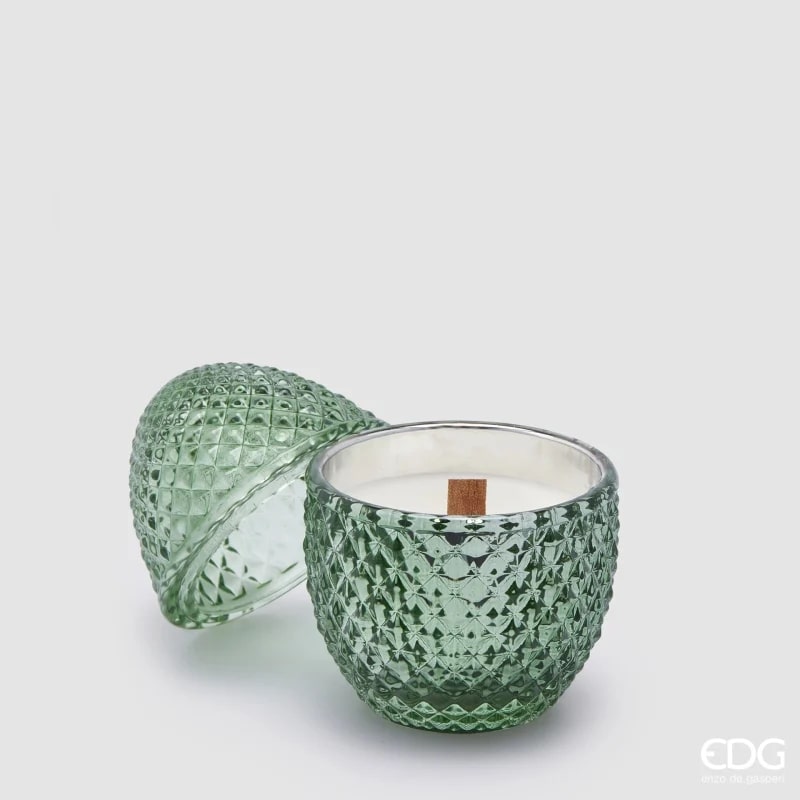 EDG Enzo De Gasperi Vela Forma de Huevo con Fragancia H 12 Cm D 8 Cm Higo & Gardenia
