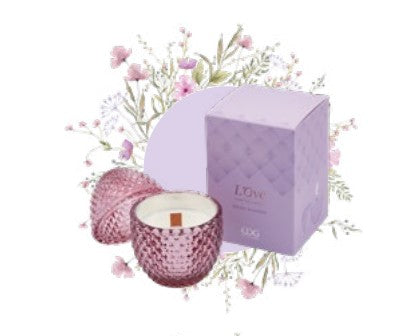 Vela EDG Enzo De Gasperi Forma de Huevo Perfumada H 12 Cm D 8 Cm Peony & Cassis