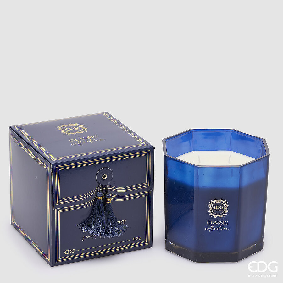 EDG Enzo De Gasperi Candela Classic con Profumo H 15,5 Cm D 15,5 Cm Black Forest