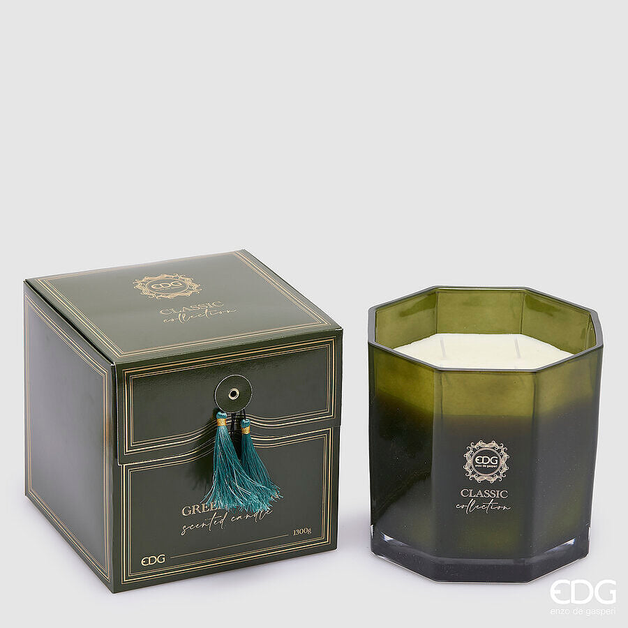 EDG Enzo De Gasperi Vela Clásica con Aroma A 15,5 Cm D 15,5 Cm Green Utopia