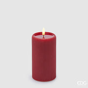 EDG Enzo De Gasperi Vela Led Lounge Moco H 13 Cm D 7,5 Cm Rojo