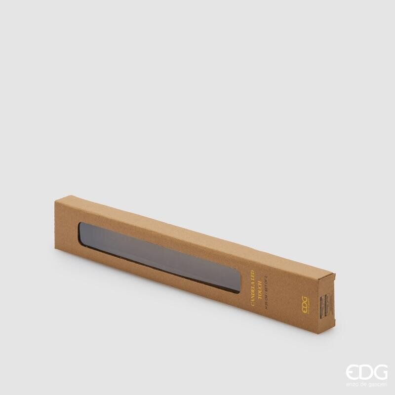 EDG Enzo De Gasperi Juego 2 Velas LED Touch a Varilla Burgundy H34 Ø2,2 cm IP20 – Decoración Navideña