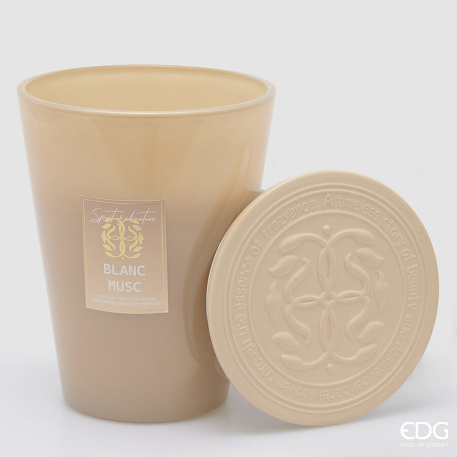 EDG Enzo De Gasperi Vela Symbol Perfumada White Musk H23 Ø18,5 cm – Idea Regalo Navidad